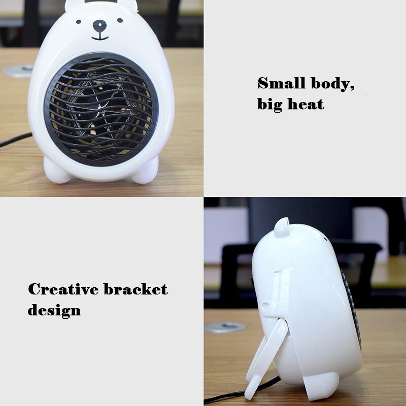 Mini Portable Desktop Heater with Comfortable Grip Overheat Protection for Home Office Bedroom Desk MJJ88