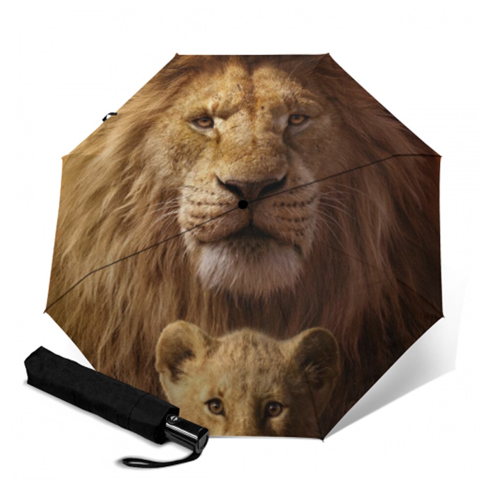 Ombrelle de pluie pour femmes | Entièrement automatique, ombrelle de soleil et de pluie pour l'extérieur, ombrelle de pluie, pour femmes, imprimé de Lion, à la: YSA1633