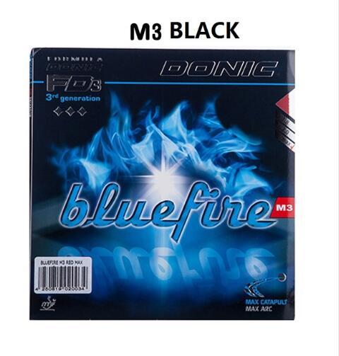 Donic Originele Blue fire M1/M2/M3 Bluefire Pips-in BLAUW SPONS Tafeltennis Rubber Sterke Spin puistjes In Ping Pong Rubber: M3 black