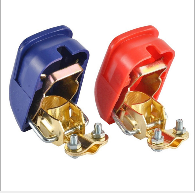 Universal Quick Release Battery Terminals Clamps Car Battery Terminal Shut-Off Connectors Car Accessories: GRAY