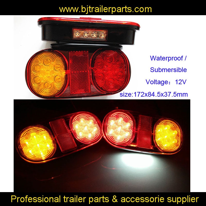 (2 STUKS/1 PAAR) TRAILER LED achterlichten lamp paar boot trailer 12 V trailer onderdelen truck ingebouwde nummerplaat licht dompelpompen