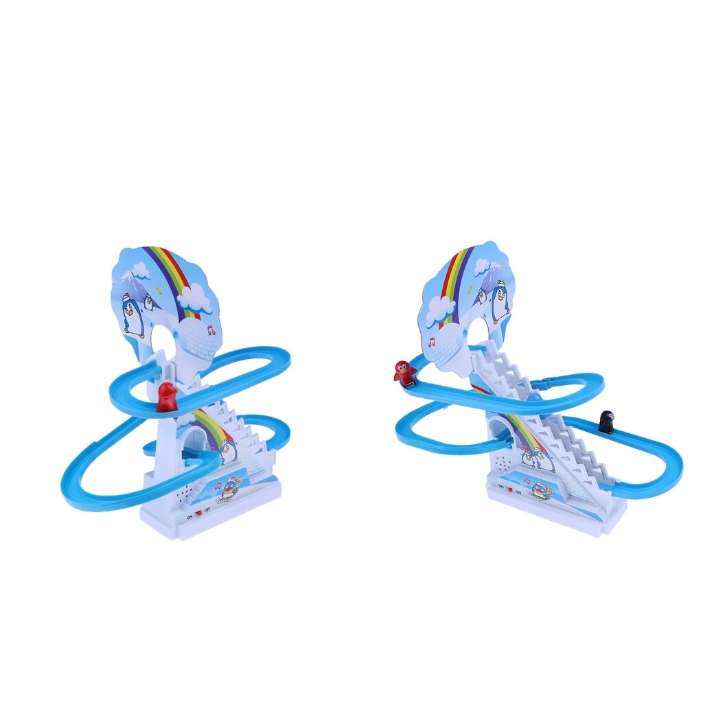 2xElectric Pinguin Treppen Steigen Spuren mit Licht Musik Lustige freundlicher Spielzeug