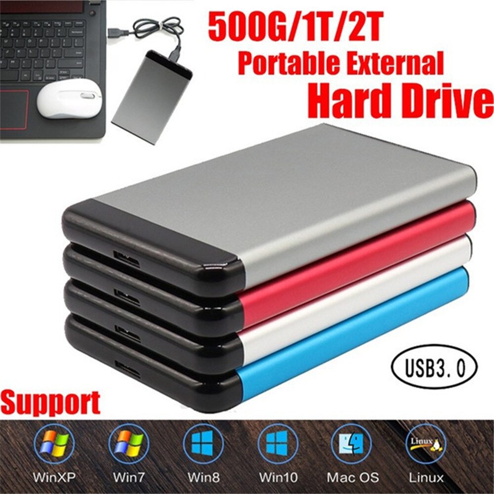 High Speed HDD 2.5" External Hard Drive 1TB 2TB Storage Hard Drive USB3.0 Hard Disk Portable Hard Disk for PC, Mac, Desktop, Lap