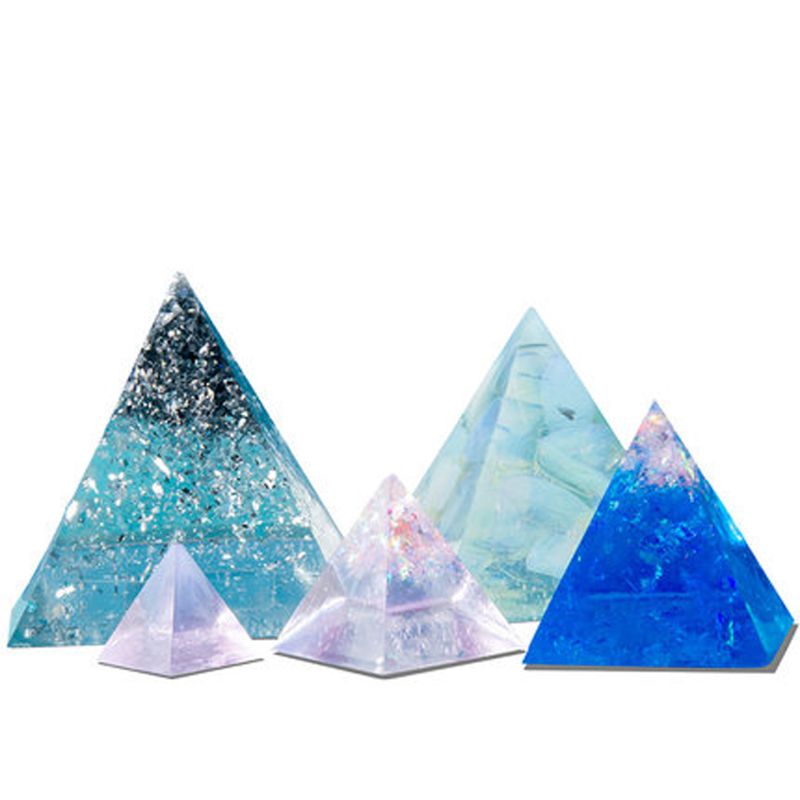 5Pcs Piramide Siliconen Mallen Hars Casting Mold Orgone Piramide Mold Sieraden Gereedschap