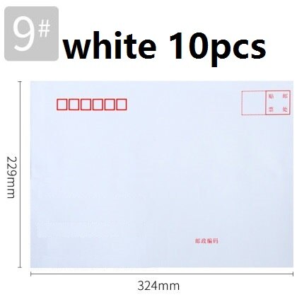 10 Sheets Brown Kraft Paper Envelope International Standard White Letter Pocket Business Files Documents Bills Sobres 3426: 25200 10pcs