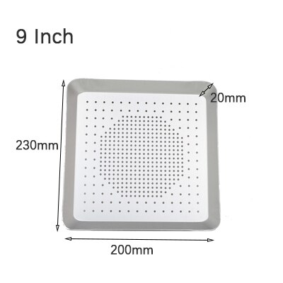 Stainless Steel Bakeware Pan Grill Baking Tray Pie Pizza Cake Baking Tray Cooking Rack Grill Baking Pan Kitchen Tool BBQ Tray: 9inch