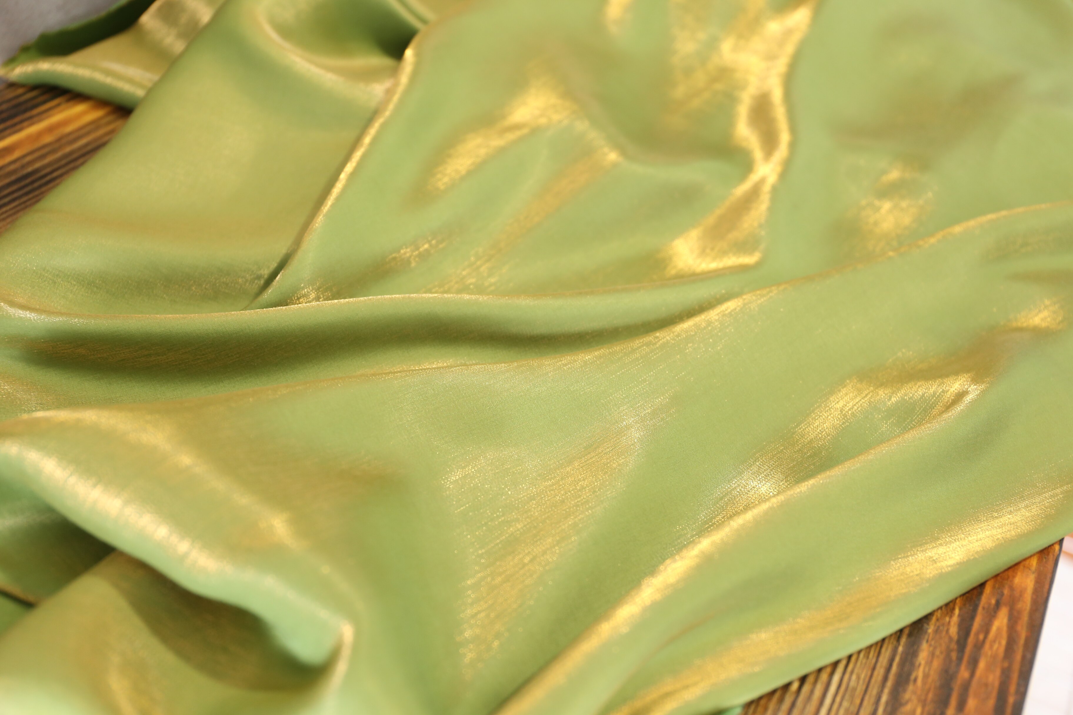 Tela de seda de vidrio verde aguacate, algodón puro, sedoso, brillante, para ropa, pantalones, vestido de boda, tela de ,