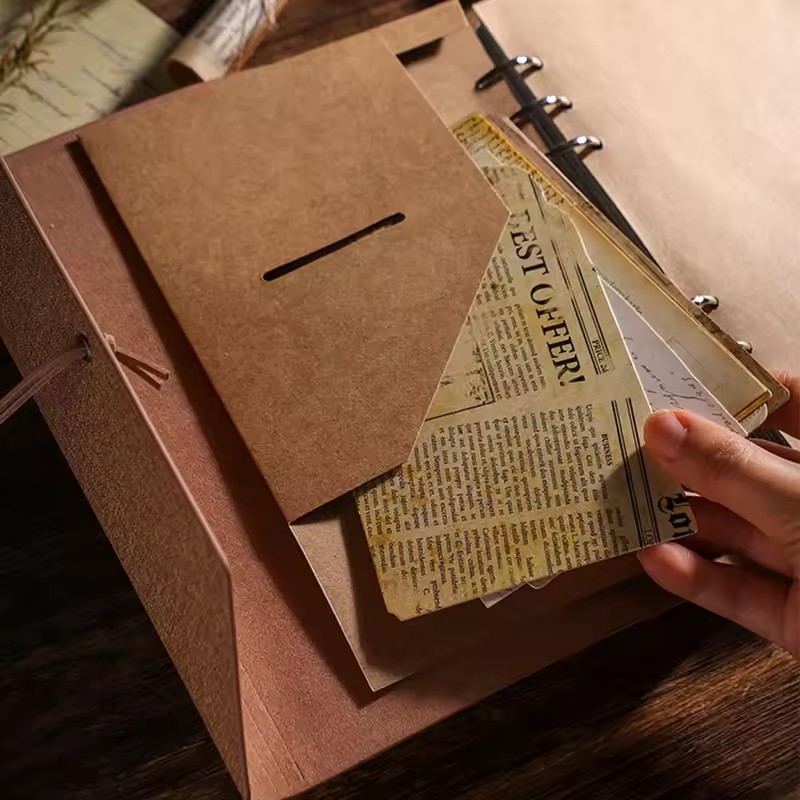 Álbum de Fotos de Gran Capacidad con Cubierta de Cuero de Color Sólido, para Scrapbooking, Adhesivos, Tarjetas Fotográficas, DIY, para Viajes