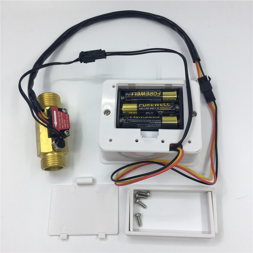 Digital Flow Meter+ Brass flow sensor Temperature measuring YF-B7 Water Turbine meter