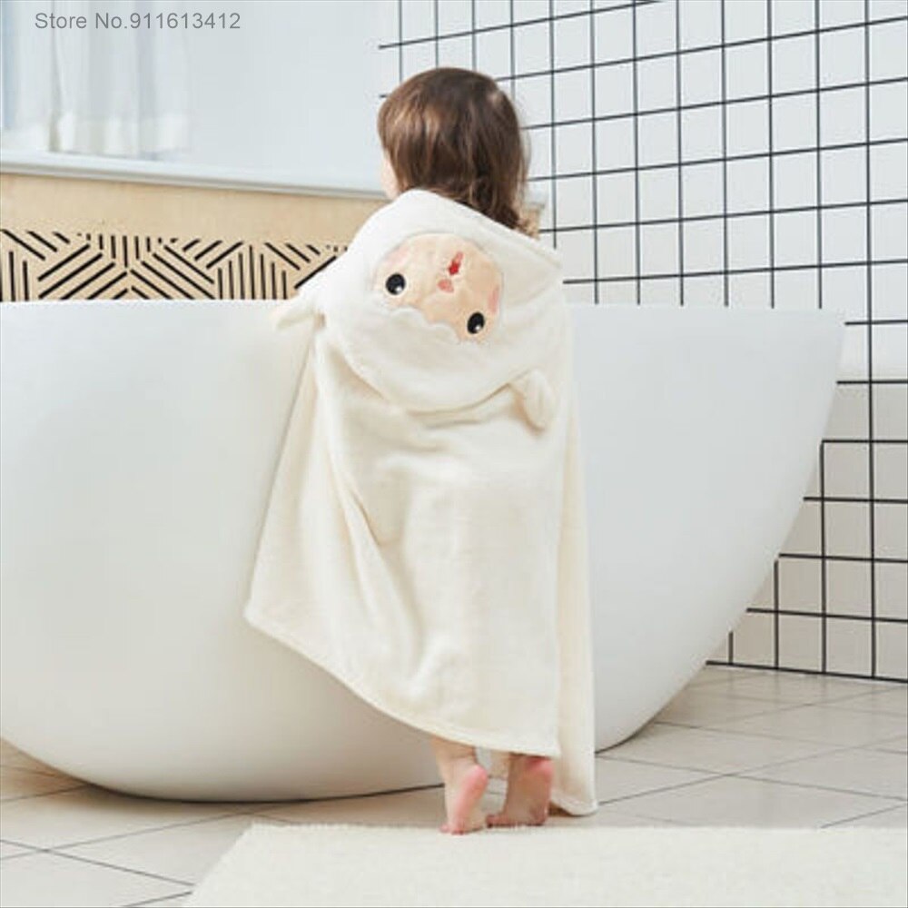 Animal Frog Wearable Bath Towel Absorbent Chic Towel For Bathroom for Boy Girl Bathroom Accessories Kids Children: Lamb / 88x155cm
