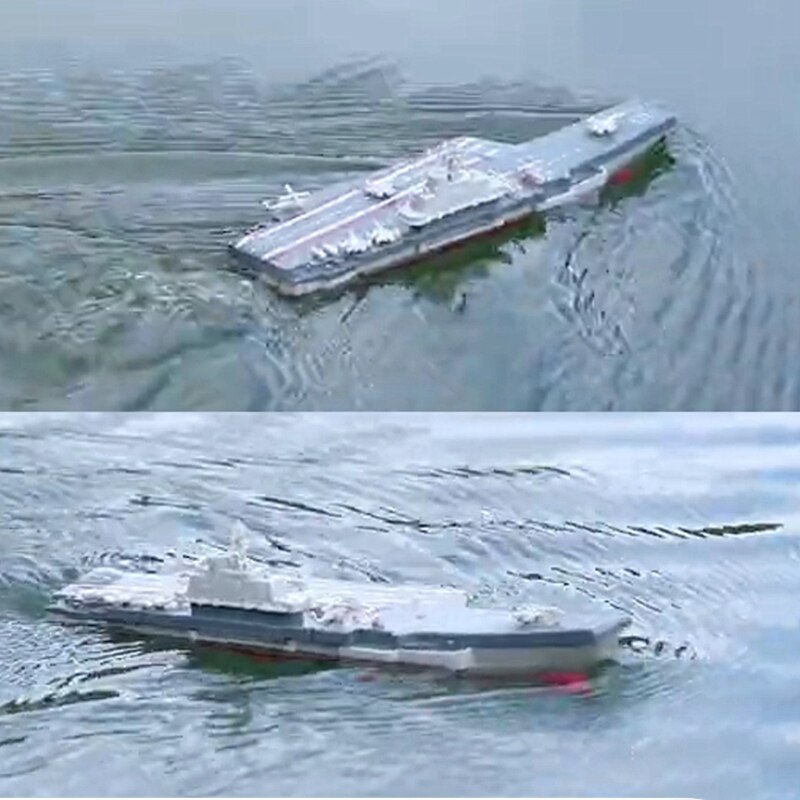 Mini acorazado, Control remoto Challenger portaaviones RC barco Naval barco modelo RC barco agua eléctrica juguete para niños