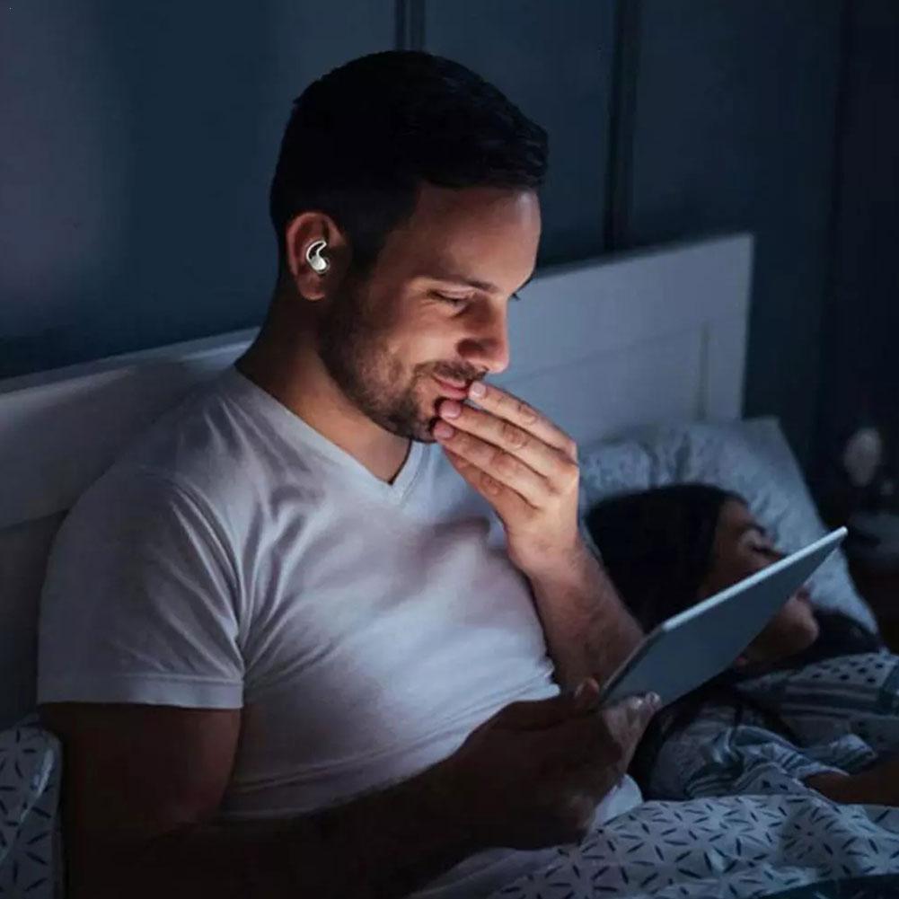 1 Paar Zachte Siliconen Oordopjes Ruisonderdrukking Oordopjes Studie Oor Horen Anti-geluid Waterdichte Slaap Bescherming Veiligheid Voor tra U4N4