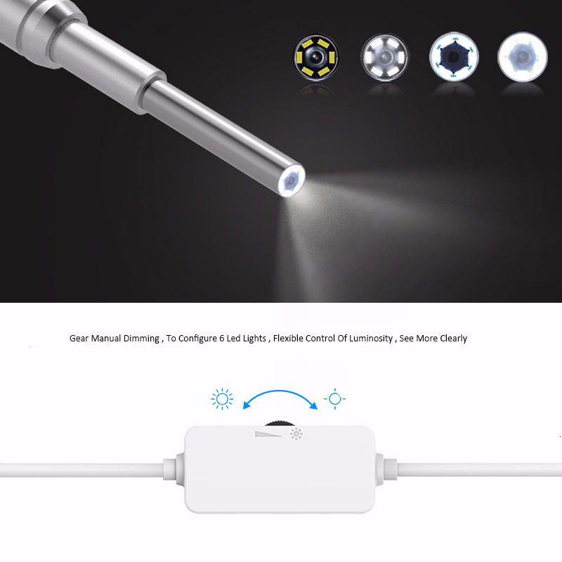 TESLONG Ear Cleaning Endoscope Camera 720HD 6 Leds USB Visual Ear Spoon 3.9mm 4.3MM Borescope Camera OTG Phone Android Type-c PC