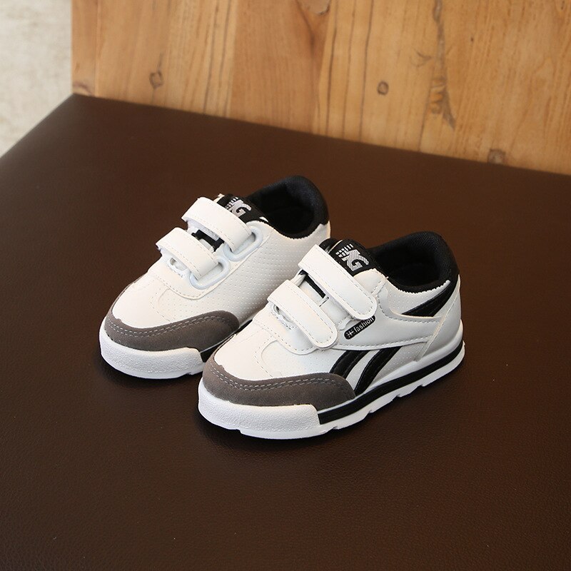Peuter Kid Sneaker Antislip Buffer Shock Kinderen Casual Schoenen Baby Schoenen Kinderen Sport Schoenen Voor Jongens Meisjes baby Schoenen: WHITE / 23