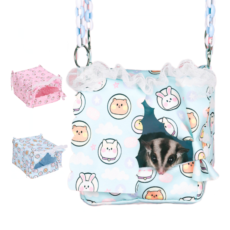 Warmes Bett, Hängebett, Chinchilla, Hamster, Zuckergleiter, Nest, kleines Ebene, Hängematte, Meerschweinchen, Schlafsack, Ruhe, verdickter KäFeige, Flanell
