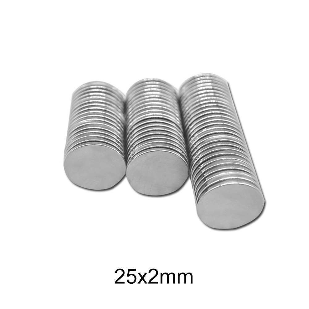 Imanes permanentes de neodimio de 25x2mm 25x2mm 25x2mm 25x2mm 5/10/20/30/50/60 Uds.
