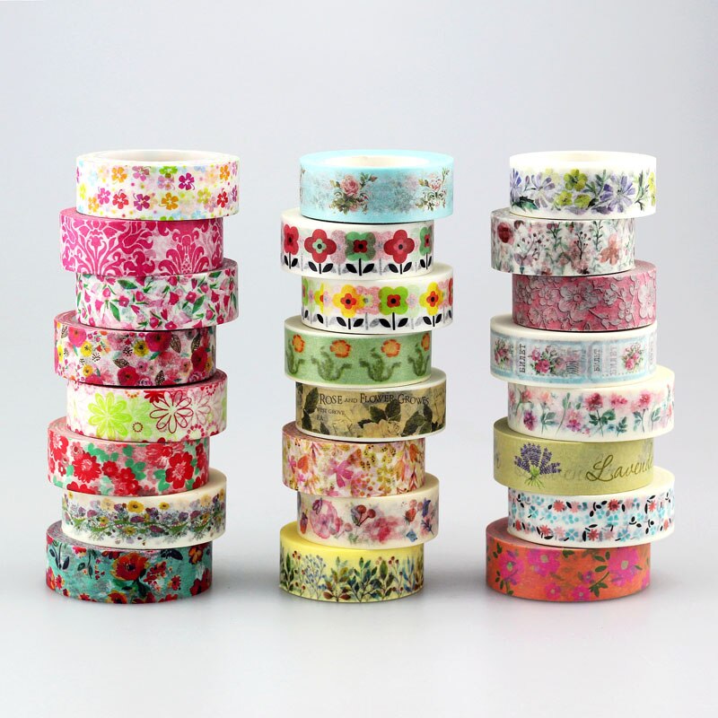1Pc Flowers set 10m scrapbooking Japanese washi tape adhesive tape,Masking Tape decoration,DIY Sticky Paper Tape Photo Album
