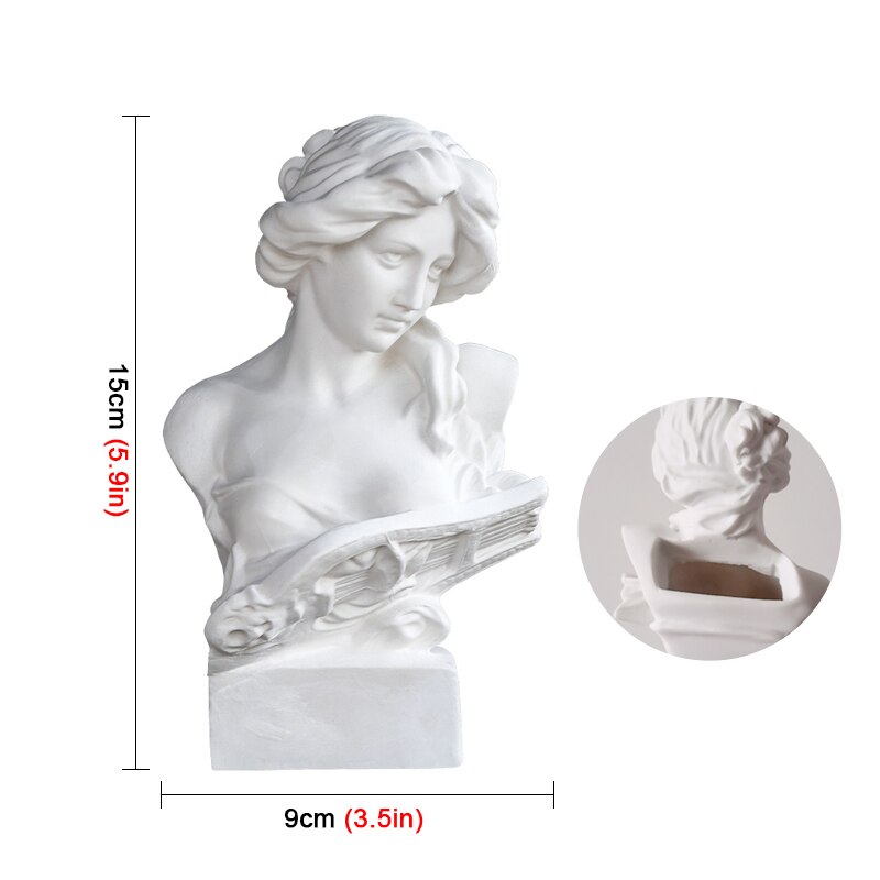 Chic Resin Artemis Sculpture Flower Vase Artist Statue Makeup Brush Holder Desktop Pen Pencil Cup: Artemis