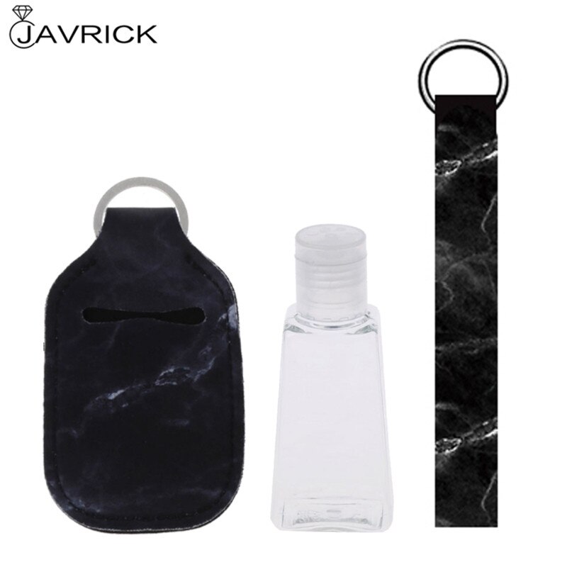 1 Set Tragbare 1 unzen Nachfüllbar Leere Reise Flaschen mit Keychain Halter Set Armband Keychain Flasche Container mit Flip Caps: Q