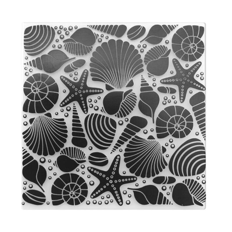 Plastic Conch Shell Template Craft Card DIY Scrapbook Plastic Embossing Folders Template Christmas Cake Photo Craft Card Making