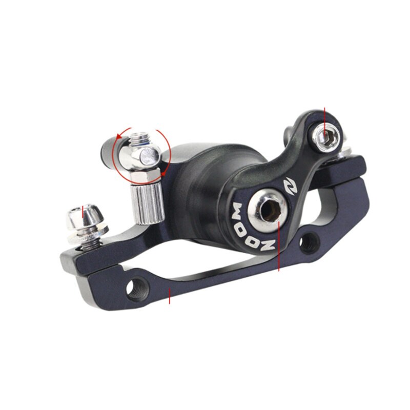 Zoom – Double frein à disque en alliage d'aluminium pour vtt, étrier mécanique noir