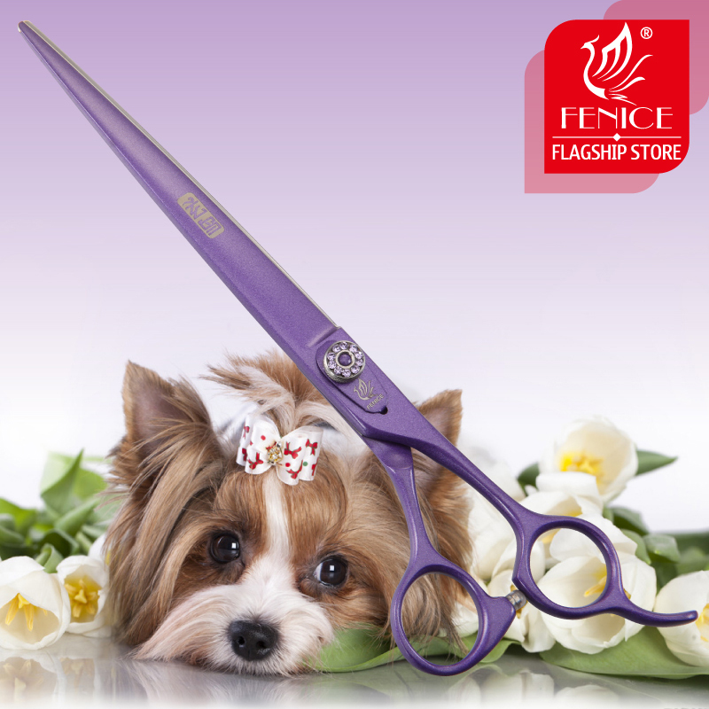 Fenice Violet Professionele Pet Grooming Schaar 7.0/7.5/8.0 Inch Hond Haar Knippen Scharen