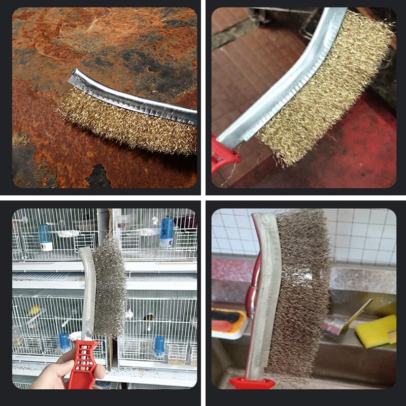 Durable BBQ Grill Cleaner Stainless Steel BBQ Cleaning Brush Grill Cleaner for Rust Removal Brush Barbecue Accessories