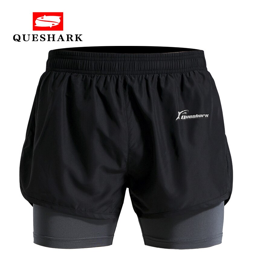 Queshark quick dry løbeshorts anti-sved elastik træning fitness yoga sport korte bukser gym crossfit sweat shorts m -4xl