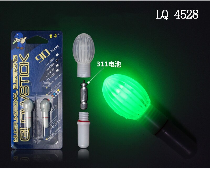 10pc/20pc elektroniske lyspinner med  cr311 natt fiskelys vanntett samleglødelampe lightstick tackle tilbehør  j359