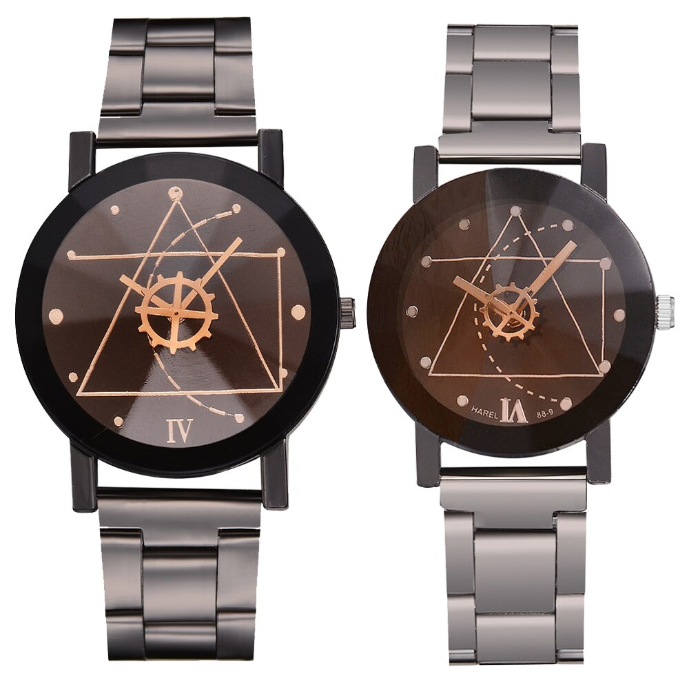Reloj Couple Watch Stainless Steel Watch Quartz Simulation Men&#39;s Watch Timing Lady Clock Saat Montre Connectee