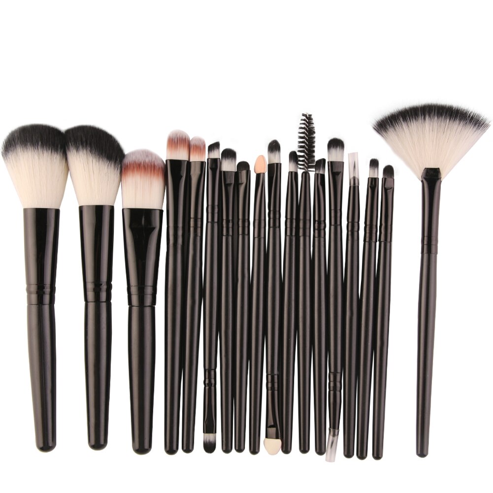 Maage 22/20/18 stuks make-up kwastenset oogschaduw wenkbrauw eyeliner kwast meerkleurig nylon haar plastic handvat: 13