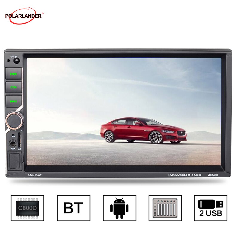 Reprodutor multimídia carro Autoradio MP5 Tela Sensível Ao Toque rádio do carro Suporte Universal Câmera de Visão Traseira 7 ''2 DIN MirrorLink Rádio Auto: 7035um