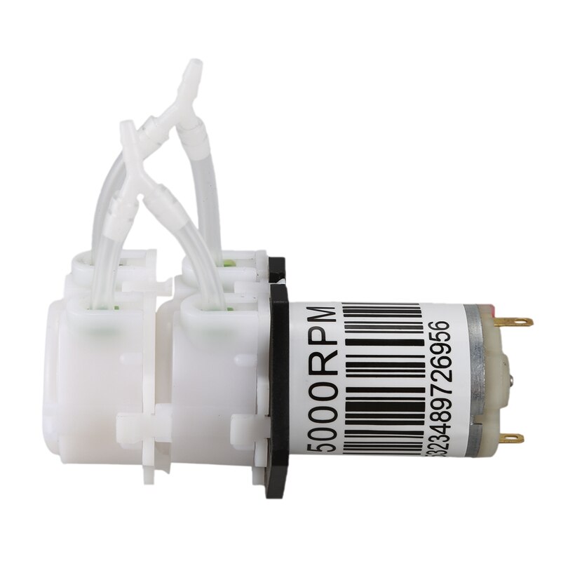12V Double Head Peristaltic Pump Micro-Large Flow Circulation Pump Pump Quiet Small Pump Self-Priming Pump Hose Pump