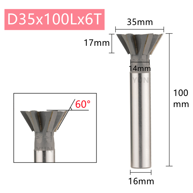 Dovetail Milling Cutter 45 Angle 60 Angle T-slot Milling Cutter Welding Insert Tungsten Carbide Tools CNC Machine Tool 12-60mm: 8.5mm