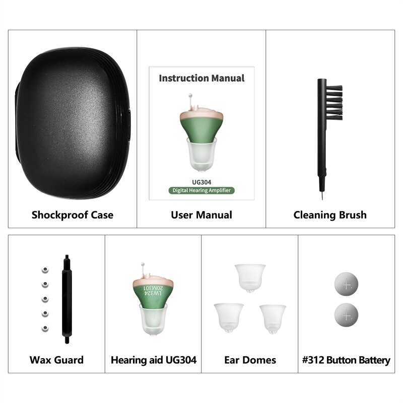 CIC Digital Hearing Aids Audifonos For Deafness/Elderly Adjustable Micro Wireless Mini Size Invisible Ear Care Sound Amplifier