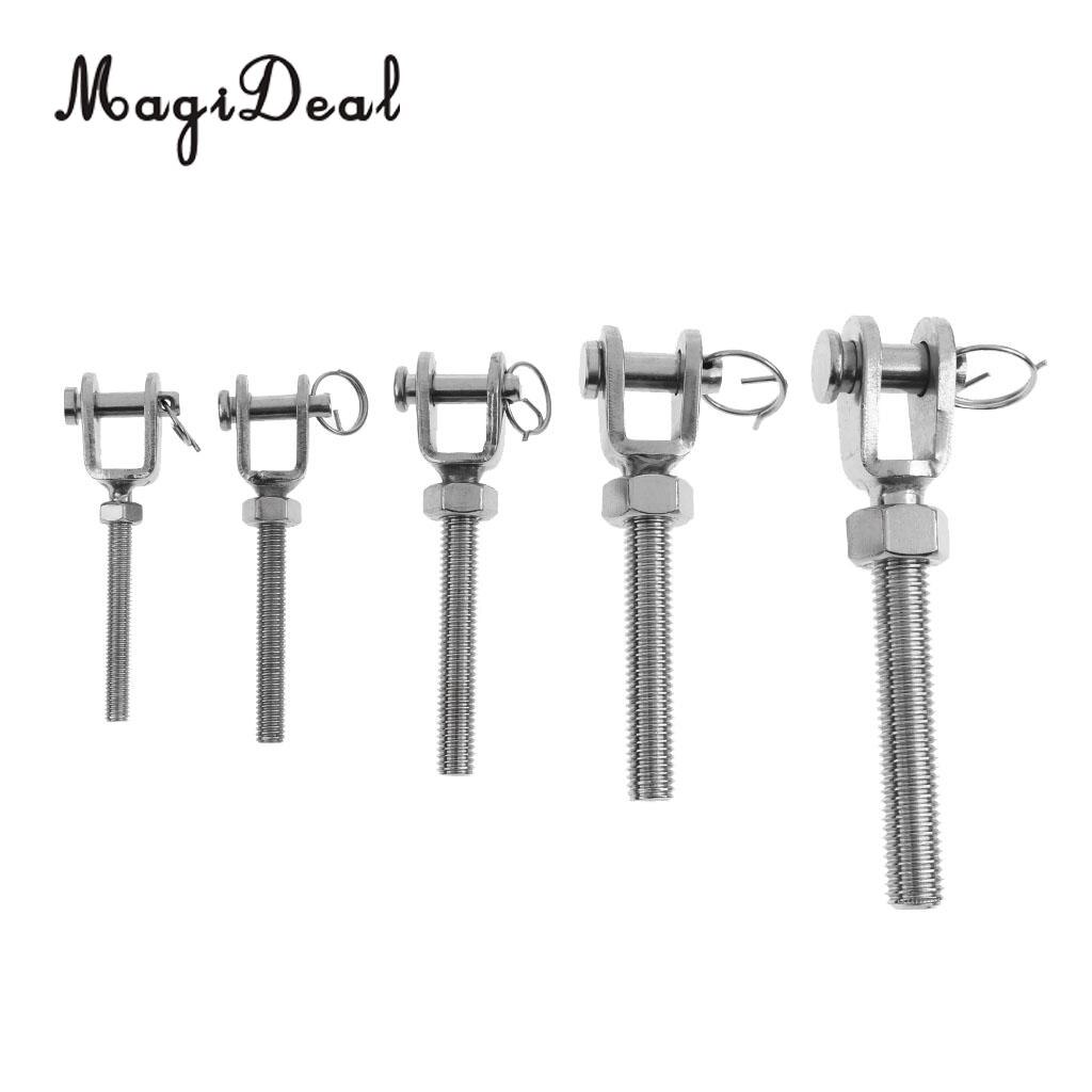 MagiDeal M5 M6 M8 M10 M12 Marine Stainless Jaw Open Bolt & Nut Replacement Turnbuckle Rigging Screw for Kayak Canoe Boat Dinghy
