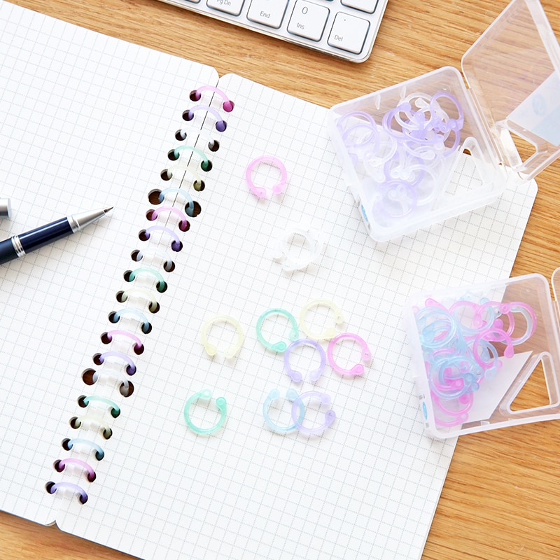 book ring Binder Ring planner Ring Binder Paper Retaining Ring Fixing Clip Card Binding Punching Loose Leaf Ring Book Binding