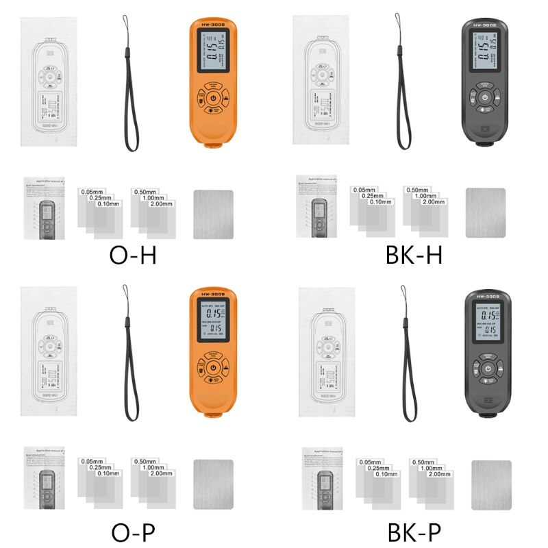 Digital Paint Thickness Gauge Paint Depth Meter w/ Calibration Sheet Coating Thickness Measurement Resolution 0.01mils