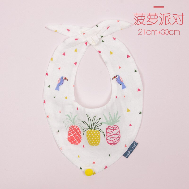 Baby Lätzchen Junge Mädchen Bandana Wasser Absorbieren Lätzchen Spuck Tuch Dreieck Baumwolle Baby Schal Rülpsen Baby Zeug für Neugeborene Zubehör: Ananas