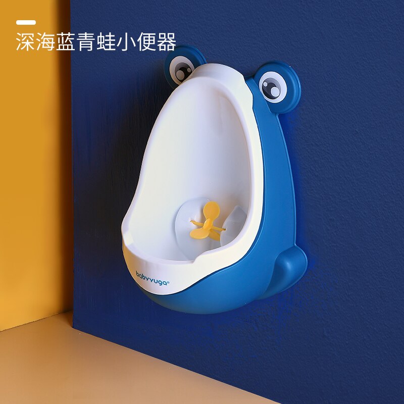 Children's Urinal Kids Toilet Child Standing Urinal Wall-mounted Toilet for Boy Portable Frog Toilet Training Split Potty: frog-blue