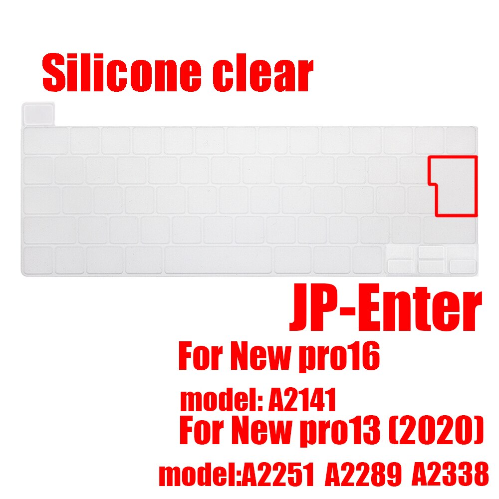 SDYIGOE – housse de clavier coréen pour MacBook Pro13 pouces M1 Pro16 avec barre tactile, Film de protection: JP-enter Clear