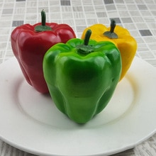 3Pcs Set Schuim Realistische Kunstmatige Paprika Groenten Decors Restaurants Props
