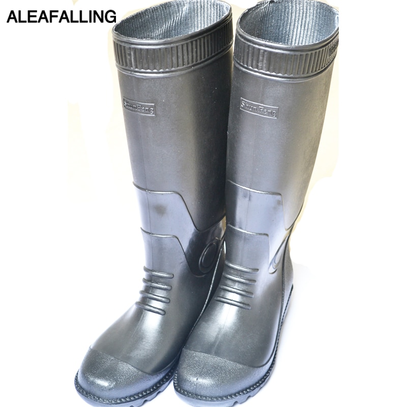 Aleafalling Pvc waterproof rain boots waterproof labor shoes men rain unisex water rubber knee high boots slip on botas m85