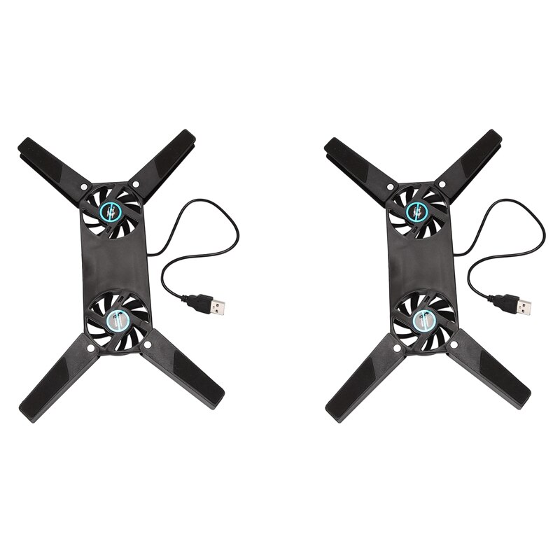 2X Laptop Cooling Pad,Dual Fan For Laptop Cooling,USB Folding Laptop Cooler Pad,Notebook Fan For Students &amp; Business Man