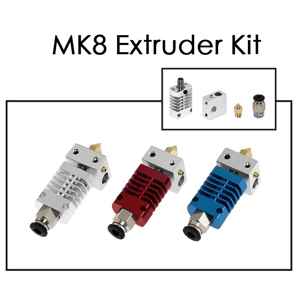 3D Printer Onderdelen Volledige Metalen J-Head Hotend MK8 Extruder Kit Voor CR-10 CR-10S 3D V6 Bowden Extruder 1.75/0.4Mm Nozzle