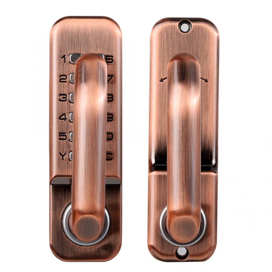 smart cerradura inteligente Mechanical Smart Digital Push Button Door Lock Home Keypad Keyless Code Password Waterproof FOR Home