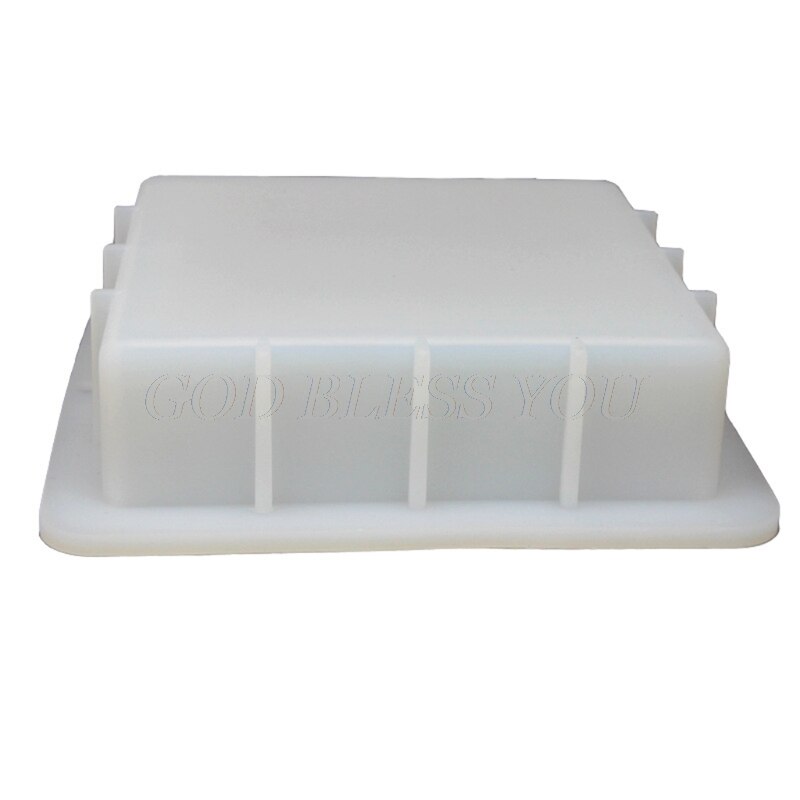 6 Inch Vierkante Cube Silicone Slab Mold Voor Zeep Maken Capaciteit 1100Ml