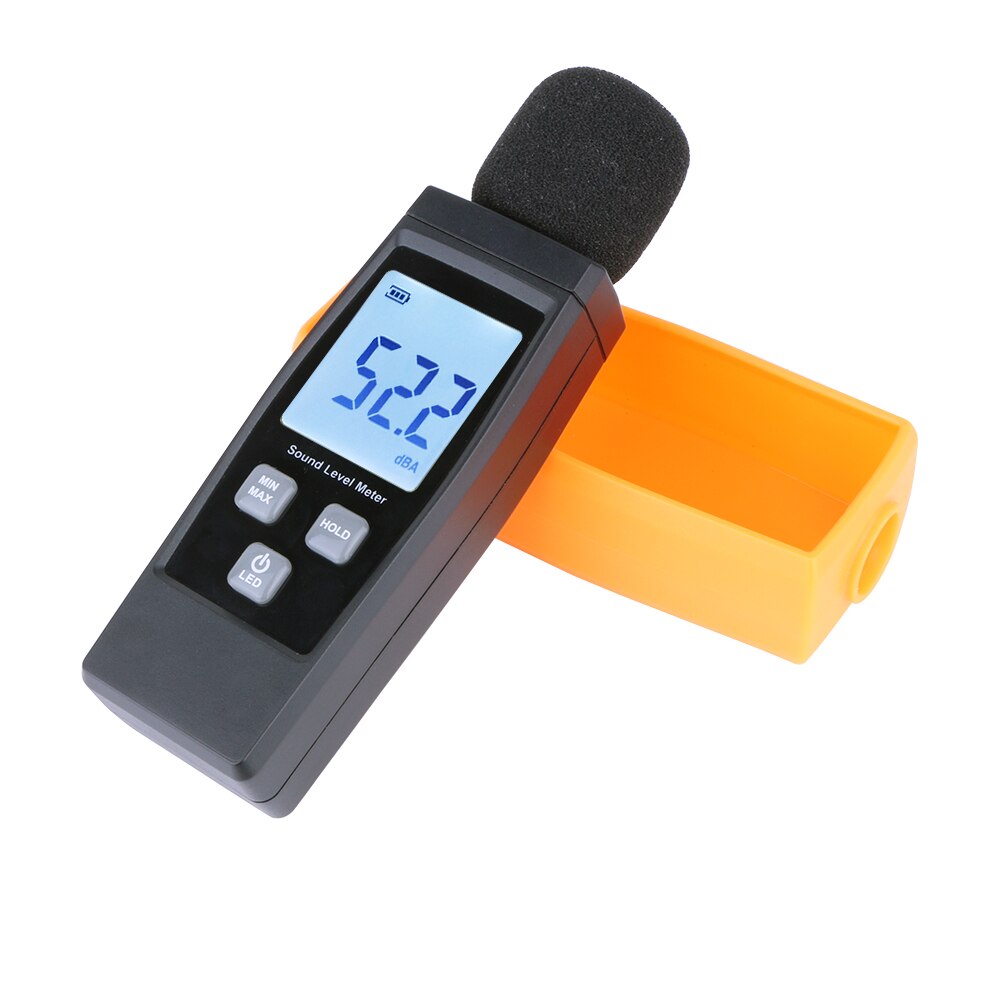 LCD Digital Sound Level Meter DB Meters 30-130dBA Noise Volume Measuring Tool Decibel Monitoring Tester with Max/Min/Data Mode