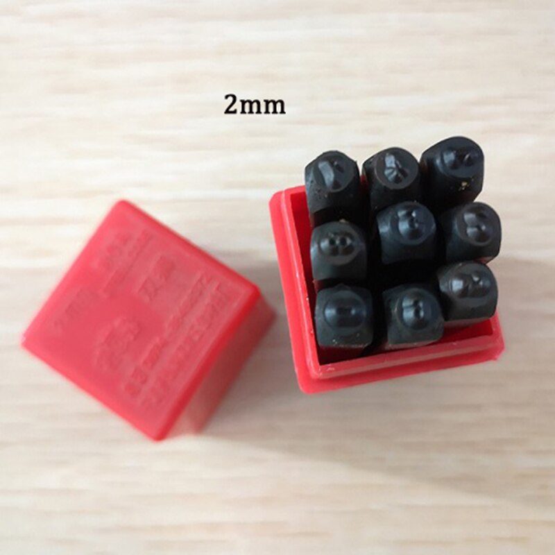 9 st/set 2/3/4mm digitala punch läderverktyg stansning hand diy carving tätning kolstål 0-8 nummer