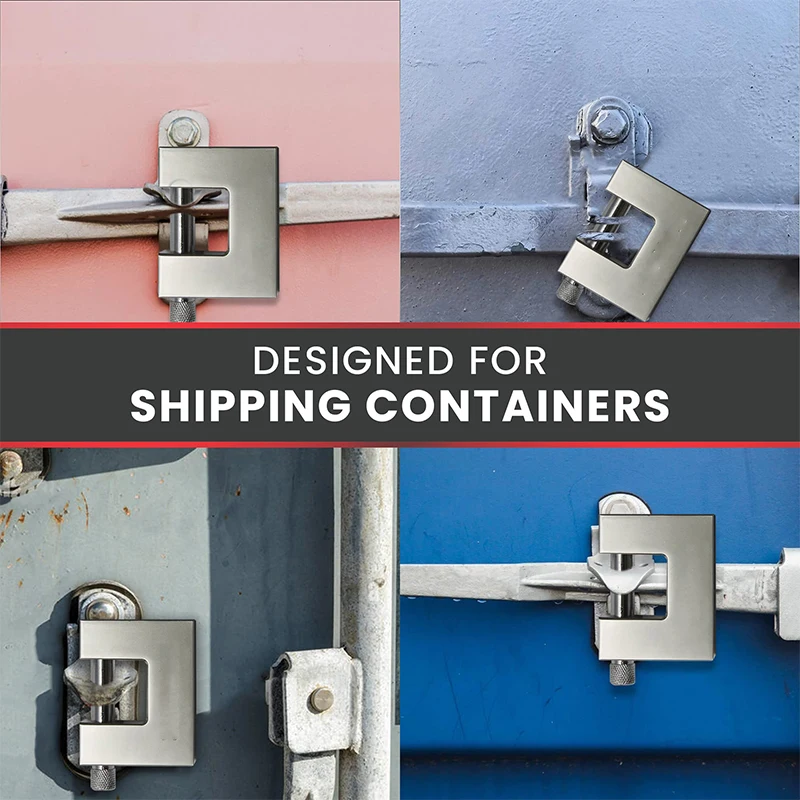 High Security Heavy Duty D-Shaped Padlock with 3 Keys Rust-proof Steel Lock for Garage Door Containers Gates and Warehouses